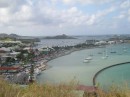 French St Martin is in the foreground and Dutch Sint Maarten is in the background